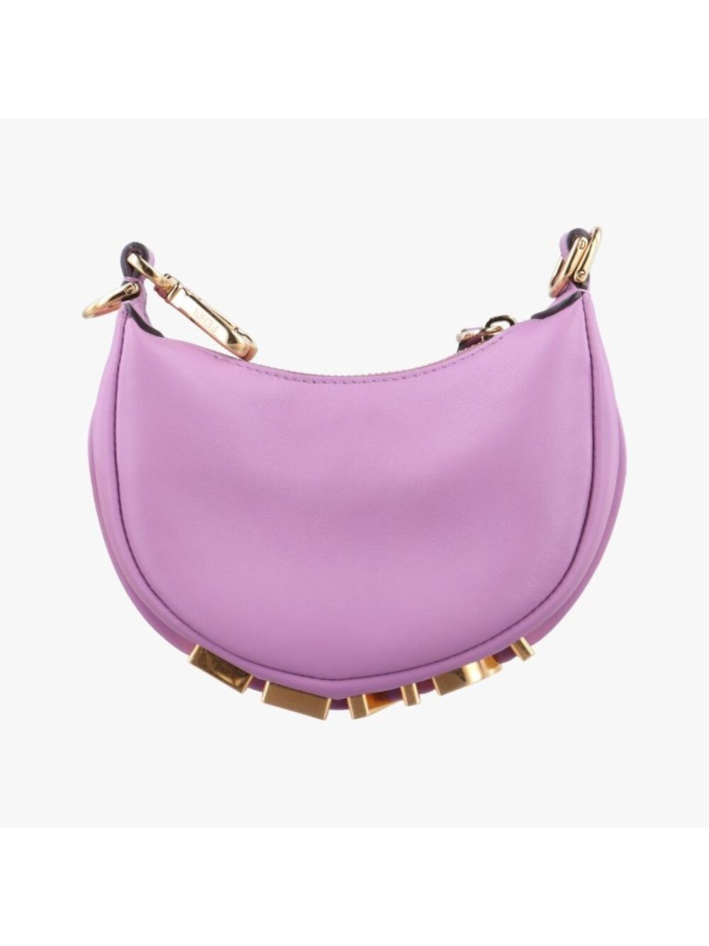 Fendi Nano Graphy Purple Leather Handbag